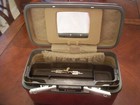 Samsonite Hardcase Wineberry Silhouette Train Overnite Makeup Mirror Tray Keys
