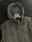 Fjallraven Raven Jacket Mens S Waxed Green G-1000 Eco Hood Water Resist 82422