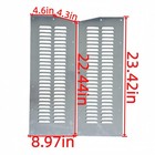 Universal Diy Alum Hood Louver Panels Bolt On Vent Kit 23x9 Left Right Silver