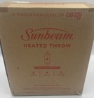 Sunbeam Royal Luxe Microplush Electric Heated Throw Blanket 50x60  Gray  new 