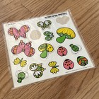 Vintage Retro 1969 Rickie Tickie Mushroom Butterfly Lady Bug Stickers 2 Sheets