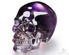 Gemstone 2 9  Amethyst Hand Carved Crystal Skull  Super Realistic  Healing