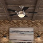 Hampton Bay Midili 44 In  Led Brushed Nickel Ceiling Fan W  Remote Control