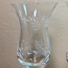 Vintage Etched Floral Crystal Cordial Liqueur Glasses 5  Cocktail Barware Set