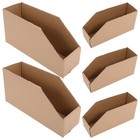 5 Pcs Storage Box Cardboard Parts Bins For Shelves Organizer Corrugated Boxes