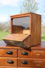Antique Store Counter Candy Display Case Peanut Dispenser Wood Glass Cabinet Vtg