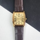 Pristine - Rare Vintage Seiko Slim Tank Quartz Gentlemen s Leather Free Shipping