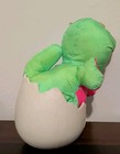 Fisher Price Dinosaur Neon Green Pink Dino Roar 1992 Puffalump Squeeze Plush Toy