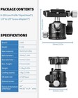 Tripod Ball Head Mount 1 4 Inch Screw Arca Quick Release 360 Swivel 22lb 10kg