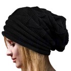 Oversized Knitted Baggy Beanie Winter Unisex Warm Ski Hat Soft Slouch Cap