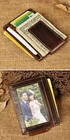 Genuine Leather Magnet Money Clip Credit Card Case Holder Slim Wallet