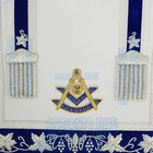 Premium Masonic Past Master Apron In 100  Lambskin With Chain Collar free Jewel