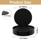 Leather Coasters For Drinks Set Of 6 With Holder  Black