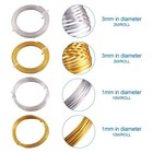 6 Rolls Flat   Round Jewelry Artistic Aluminum Wire Flexible Metal Artistic B   