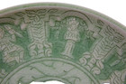 Thai Celadon Jade Green Crackle Glazed 6  3 4  Deity Plate
