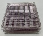 Vintage Set Of 4 Luxfer Prism Amethyst Glass Tiles Clear Sawtooth Design
