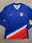 Usmnt Nike 2024 Away Blue Replica Soccer Jersey Men   s Size Size Large Nwt Long