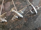 Vtg Godinger Chrome Airplane Cocktail Stirrers - Set Of 4