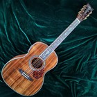 00045 Electric Acoustic Guitar Solid Koa Top Real Abalone Inlay With Pickups