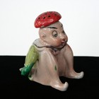 Vintage 1950 s Mushroom-capped Elf Pixie -japan-2 5  X 3 -sittin On His Haunches