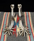 Antique Unmarked August Buermann No  1250 Engraved Spurs - Rare Circa 1875