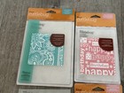 Mixed Lot 9 Embossing Folders Cuttlebug Darice Sizzix Borders Birthday Thank You