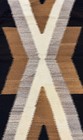Navajo Lightning Motif Rug   Ca  1930  62  X 34   Handspun Wool