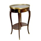Louis Xv Style Mahogany Side Table Oval Table De Chevet  Ormolu Gallery Drawer