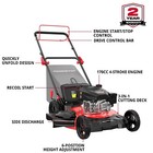 Powersmart 21-inch Gas Lawn Mower  170cc  Self-propelled  3-in-1  Steel Deck