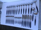 Vintage 35 Pc   Mcm Helle Norway Stainless Steel Flatware Set 