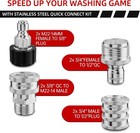 Pressure Washer Quick Connect Kit 8 Pack M22-14mm Swivel To 3 8  Fittings