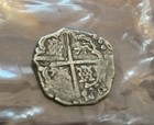 4 Reale Silver Coin Grade   Fine  With Authenticity Certificate - Atocha Period