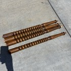 Antique Spindle Parlor Table Legs Turned Wood  Set Of 4   27   