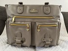 Six Pack Fitness Renee Tote Meal Prep Management Bag In Stone Beige Faux Leather