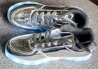 Unisex Silver Led Light Up Sneakers - Usb Rechargeable Low Top Dancing Shoes