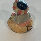 Extremely Rare  Antique Figural celluloid  turbaned Girlw  Flowers Tape Measure