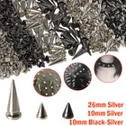 1000pcs 10mm 26mm Metal Cone Spikes Screw Back Studs Kit Diy Craft Rivets Punk