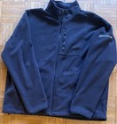 Lands  End Lehman Brothers Full Zip Blue Fleece Jacket Men s Xl Vintage