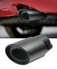 Universal Car Exhaust Tip 2 5  To 3 3  Stainless Steel Polished Finish Black