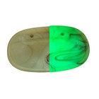 Antique Art Deco 1920 s Akro Agate Ashtray Green Glow Uranium Glass No Dog