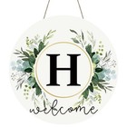 Monogram Wreaths For Front Door Wreath Wooden Welcome Sign For Front Letter H