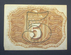 1863 Us Five Cents  5c  Fractional Currency Note   2nd Issue   Very Fine