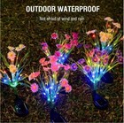 Led Solar Garden Lights Outdoor Waterproof Flower Stake Lamp Yard Patio Decor