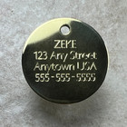 Custom Engraved Dog Tags Personalized Dog Collar Pet Tags Engraved Natural Brass