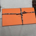 Hermes Paris Empty Orange Gift Box 14x7 5x1 25 Inches Authentic Box   Ribbon
