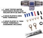  8 Gauge  Amp Kit For Car Audio With Rca Cables  60a Fuse   20ft Power Cable 
