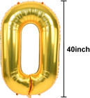 40 Inch Gold Large Numbers Balloon 0-9 Birthday Party Decorations foil Mylar Big