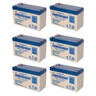 Power-sonic 12v 9ah Replacement Battery For Apc Smartups 1500va Usb - 6 Pack