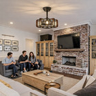 20    Caged Ceiling Fan Light  2 Modes Wood Metal Chandelier Farmhouse W  Remote