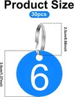 Mozeat Lens 30 Pack 1-30 Plastic Numbers Tags With Key Rings  Numbered Keychain